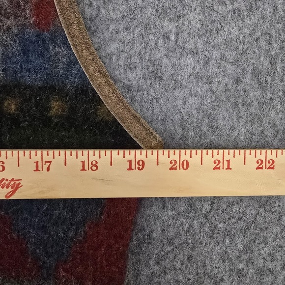 Vintage L.L. Bean Vest Womens M Multi Wool Suede Trim Western Aztec Rustic - Picture 8 of 10